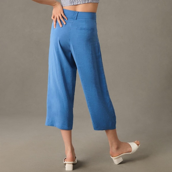Brand New BY ANTHROPOLOGIE CROPPED PLEATED TROUSERS - Picture 2 of 16